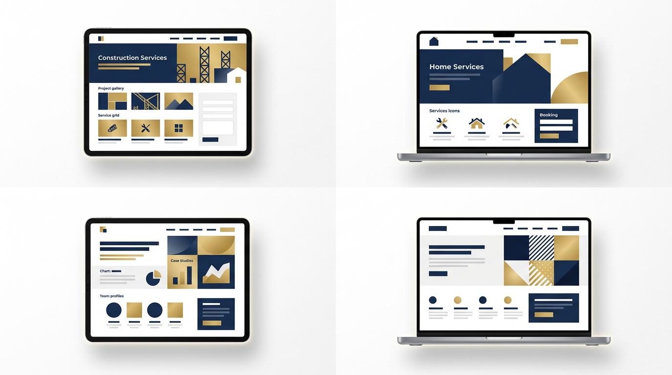 Different Lead Site concepts adapted for different service industries